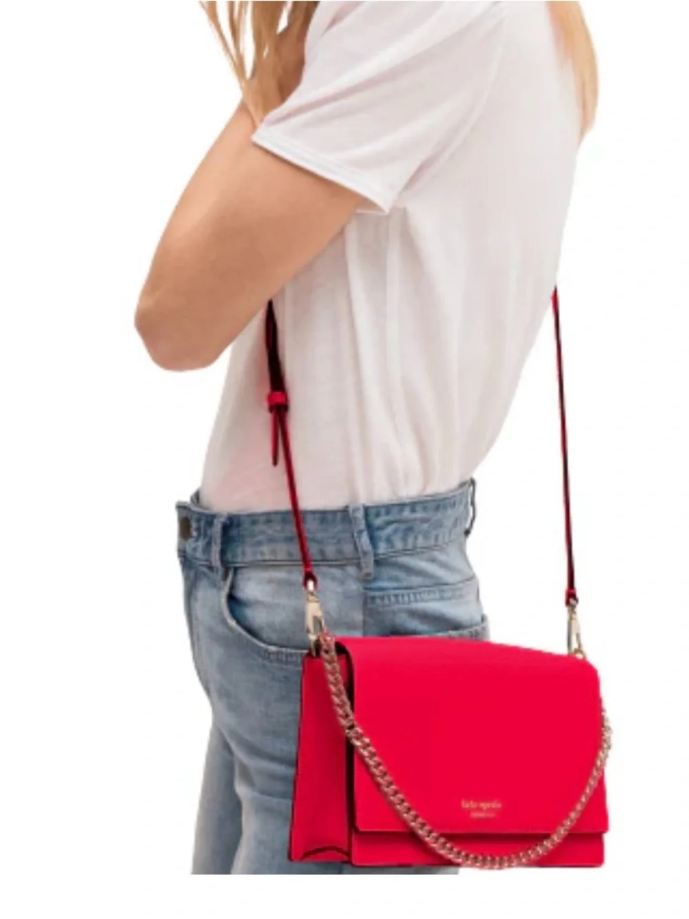 Kate Spade New York CAMERON CONVERTIBLE CROSSBODY in Red with Matching Wallet